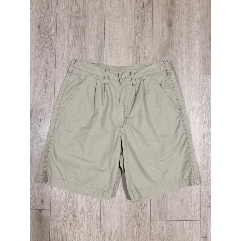 Wrangler Authentic Issue Mens Khaki Chino Shorts Elastic Back Tan 59SE7GR 32